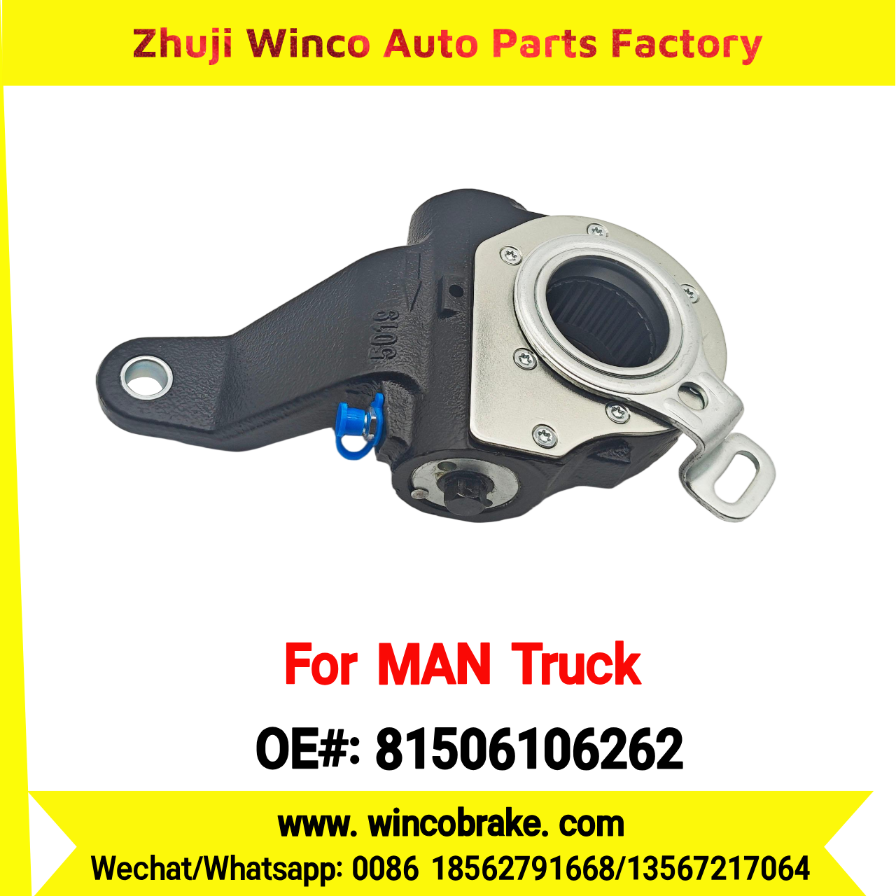 Winco OEM 81506106262 Automatic Slack Adjuster Fit MAN Truck and Bus Spare Parts 26 Teeth Replace Haldex