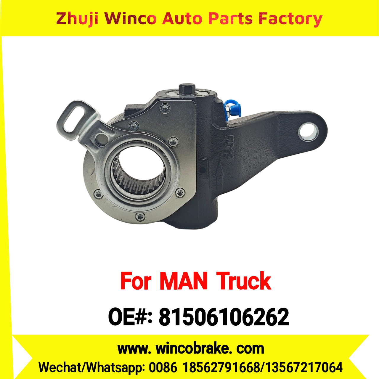 Winco OEM 81506106262 Automatic Slack Adjuster Fit MAN Truck and Bus Spare Parts 26 Teeth Replace Haldex