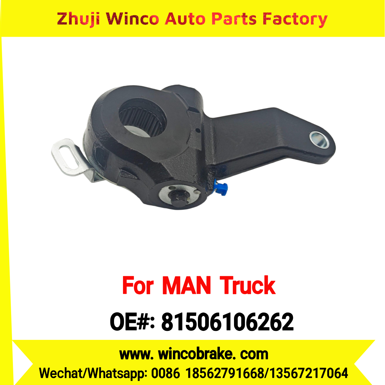 Winco OEM 81506106262 Automatic Slack Adjuster Fit MAN Truck and Bus Spare Parts 26 Teeth Replace Haldex