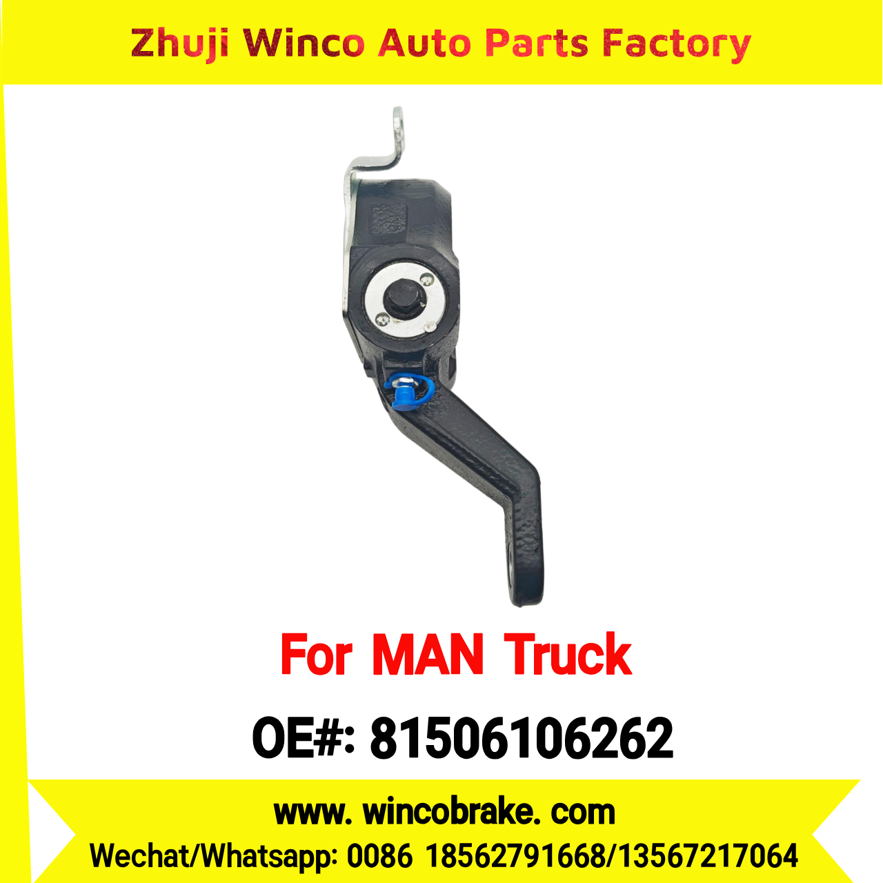Winco OEM 81506106262 Automatic Slack Adjuster Fit MAN Truck and Bus Spare Parts 26 Teeth Replace Haldex