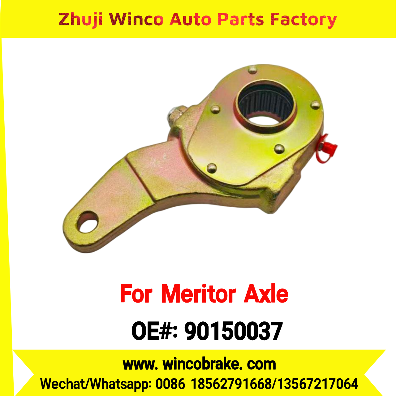 Winco OEM 90150037 Manual Slack Adjuster for Truck Brake Systems Straight 1 Hole 24 Teeth Meritor Axle Haldex Replacement SUIT TO AMERICAN TRUCKS