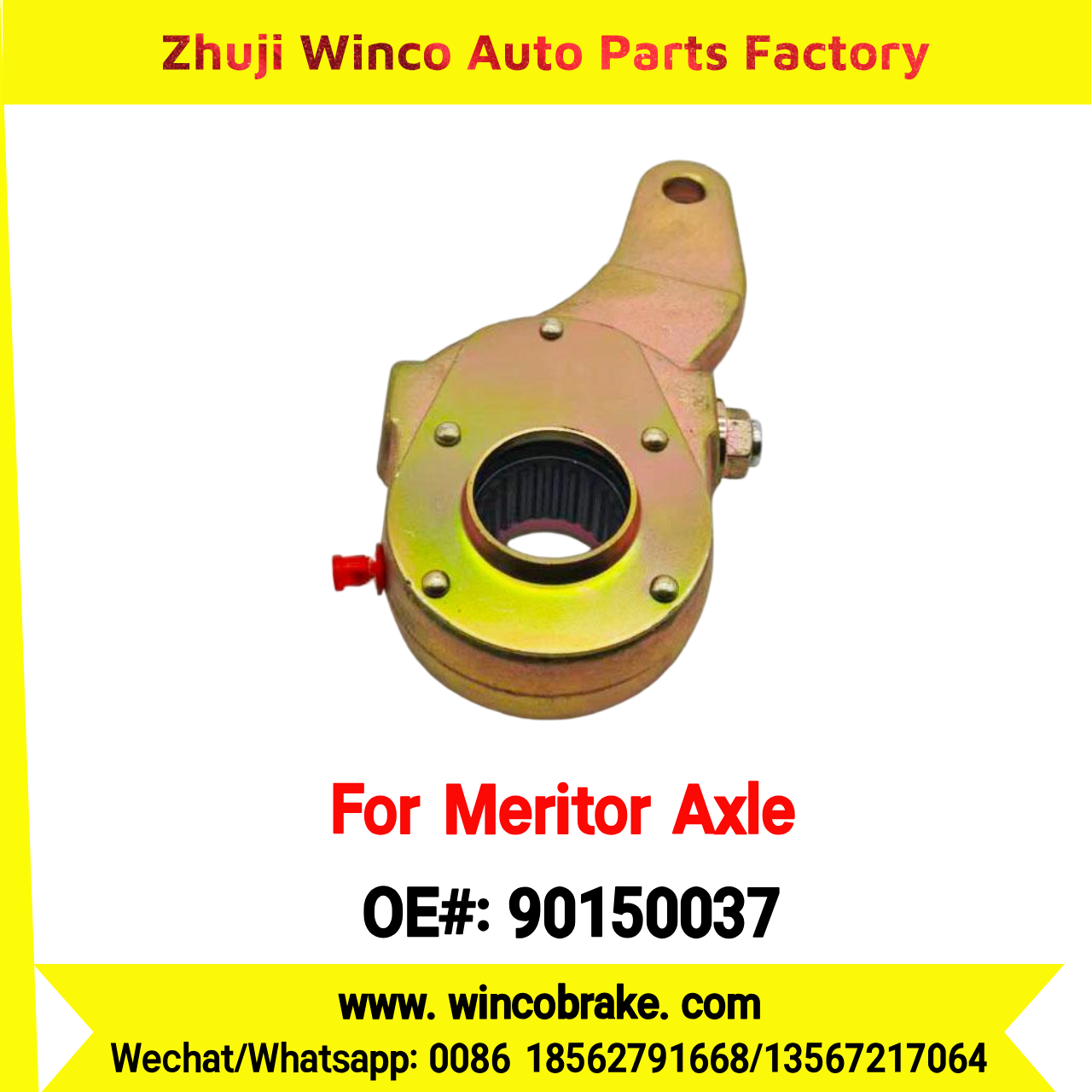 Winco OEM 90150037 Manual Slack Adjuster for Truck Brake Systems Straight 1 Hole 24 Teeth Meritor Axle Haldex Replacement SUIT TO AMERICAN TRUCKS