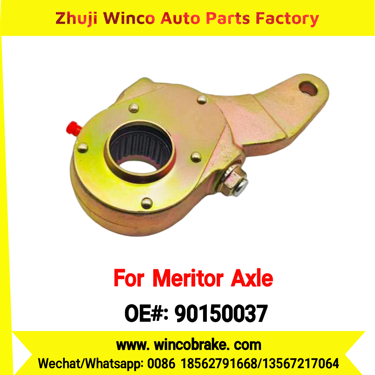 Winco OEM 90150037 Manual Slack Adjuster for Truck Brake Systems Straight 1 Hole 24 Teeth Meritor Axle Haldex Replacement SUIT TO AMERICAN TRUCKS