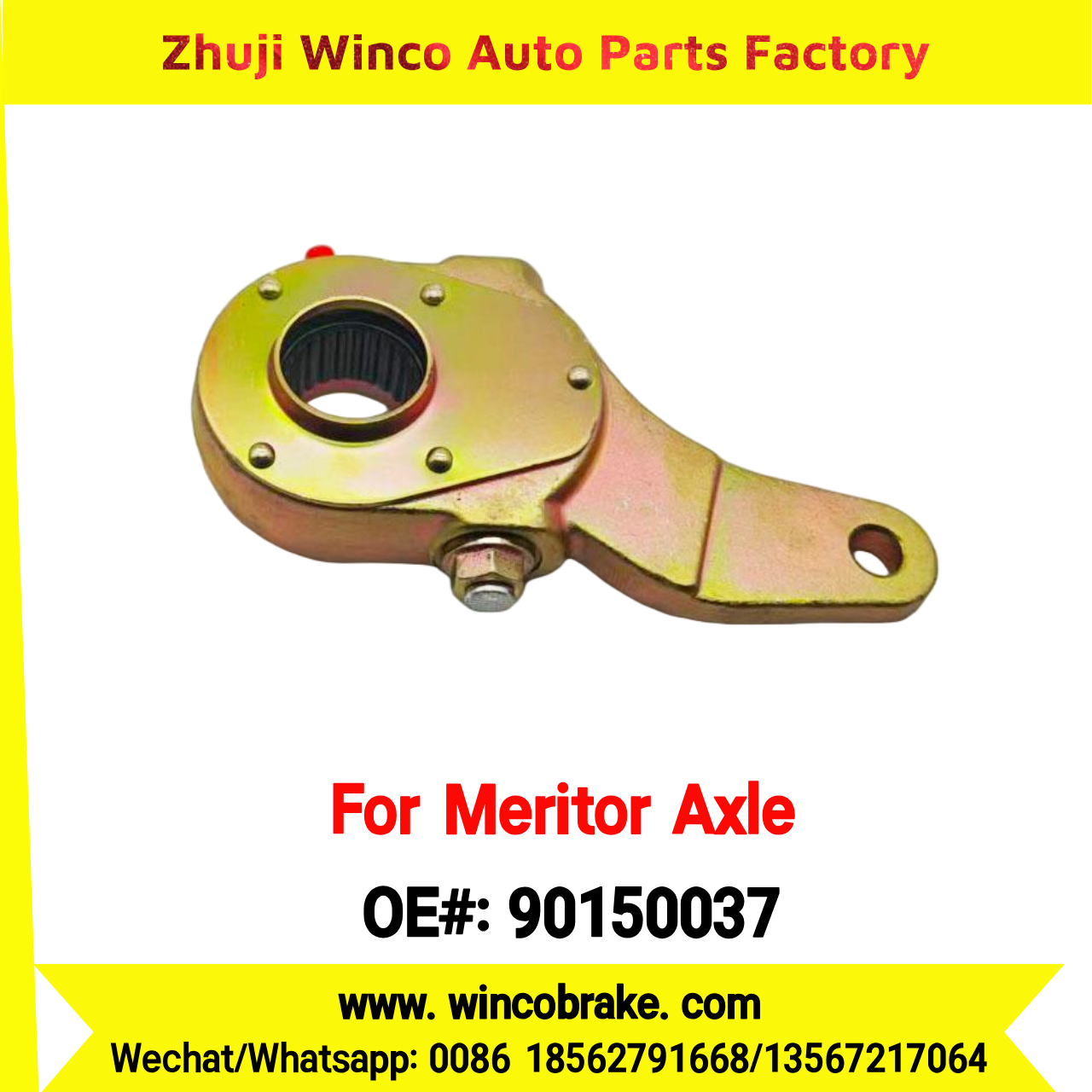 Winco OEM 90150037 Manual Slack Adjuster for Truck Brake Systems Straight 1 Hole 24 Teeth Meritor Axle Haldex Replacement SUIT TO AMERICAN TRUCKS