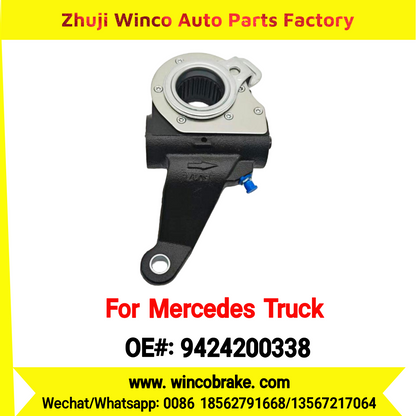 Winco OEM 9424200338 Brake Adjuster for Mercedes Benz Truck Automatic Slack Adjuster Auto Parts Brake Adjusting Arm Haldex TO FIT MERCEDES Trucks 26 Teeth Replace Haldex