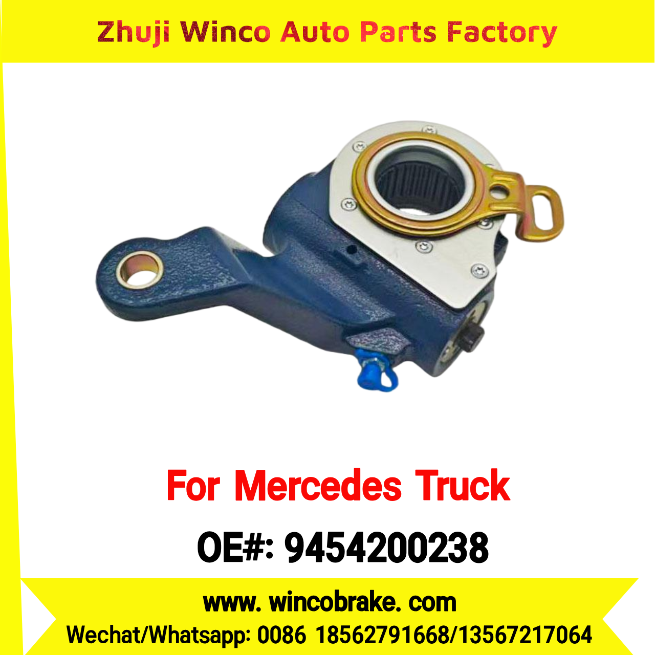 Winco OEM 9454200238 Brake Adjuster for Mercedes Benz Truck Automatic Slack Adjuster Auto Parts Brake Adjusting Arm Haldex TO FIT MERCEDES Trucks 26 Teeth Replace Haldex