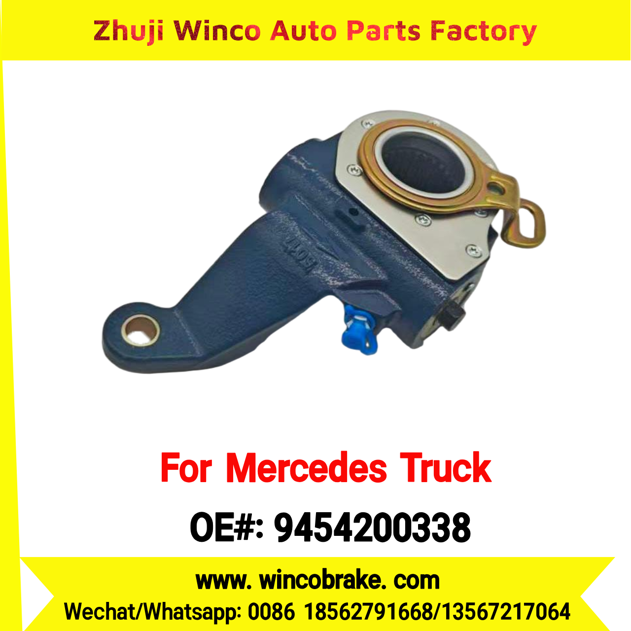 Winco OEM 9454200338 Brake Adjuster for Mercedes Benz Truck Automatic Slack Adjuster Auto Parts Brake Adjusting Arm Haldex TO FIT MERCEDES Trucks 26 Teeth Replace Haldex