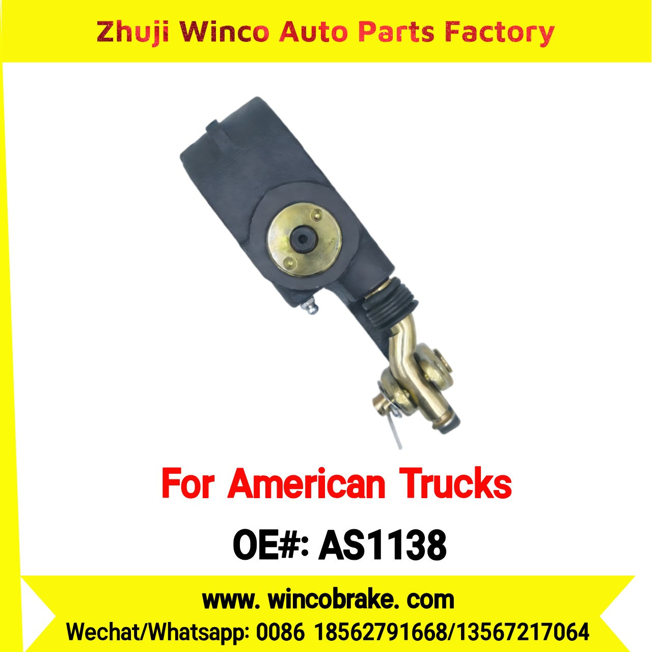 Winco OEM AS1138 Automatic Slack Adjuster for Truck Brake Systems 24 Teeth Meritor AS1138 Replacement SUIT TO AMERICAN TRUCKS