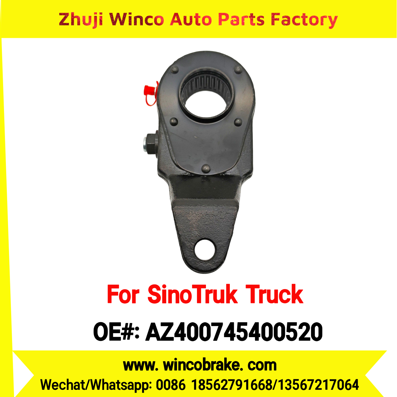 Winco OEM AZ400745400520 Manual Slack Adjuster for Suit to China Sinotruk Truck HOWO FRONT WHEEL 26 Teeth SPARE PARTS