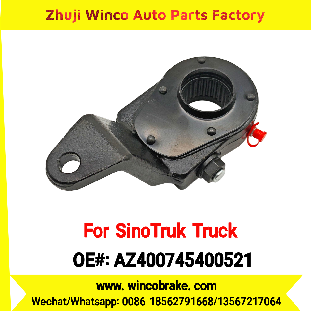 Winco OEM AZ400745400521 Manual Slack Adjuster for Suit to China Sinotruk Truck HOWO FRONT WHEEL 26 Teeth SPARE PARTS