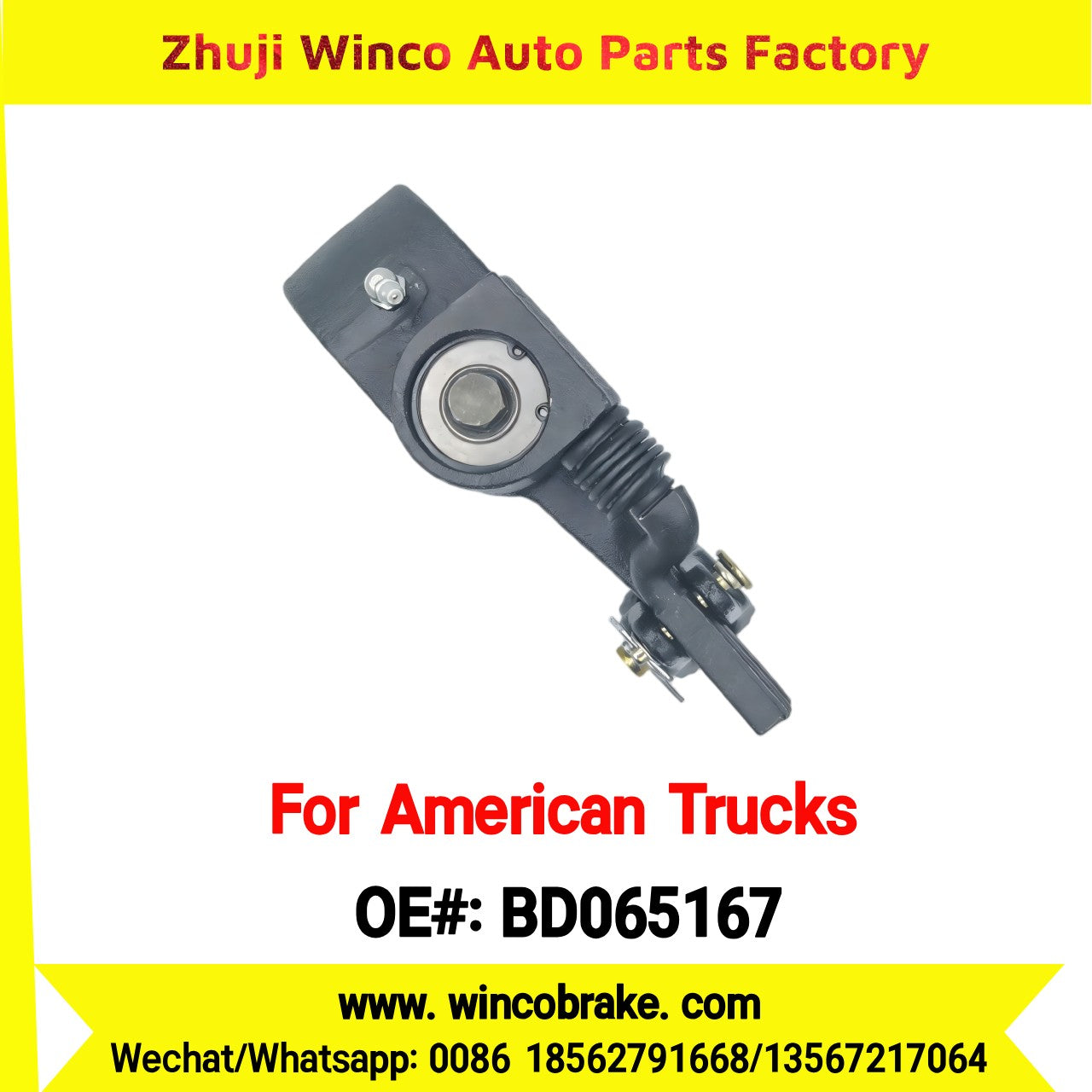 Winco OEM BD065167 Automatic Slack Adjuster for Truck Brake Systems 24 Teeth Meritor BD065167 Replacement SUIT TO AMERICAN TRUCKS