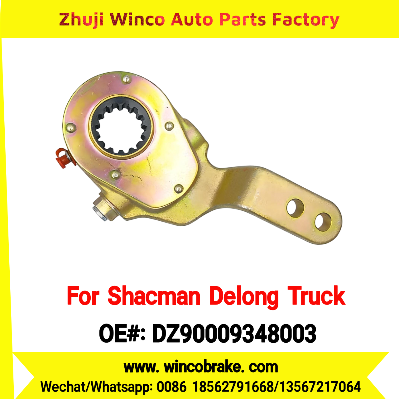 Winco OEM DZ90009348003 Manual Slack Adjuster for Suit to Front Shacman Delong X3000 Truck Spare Parts Left 14 Teeth
