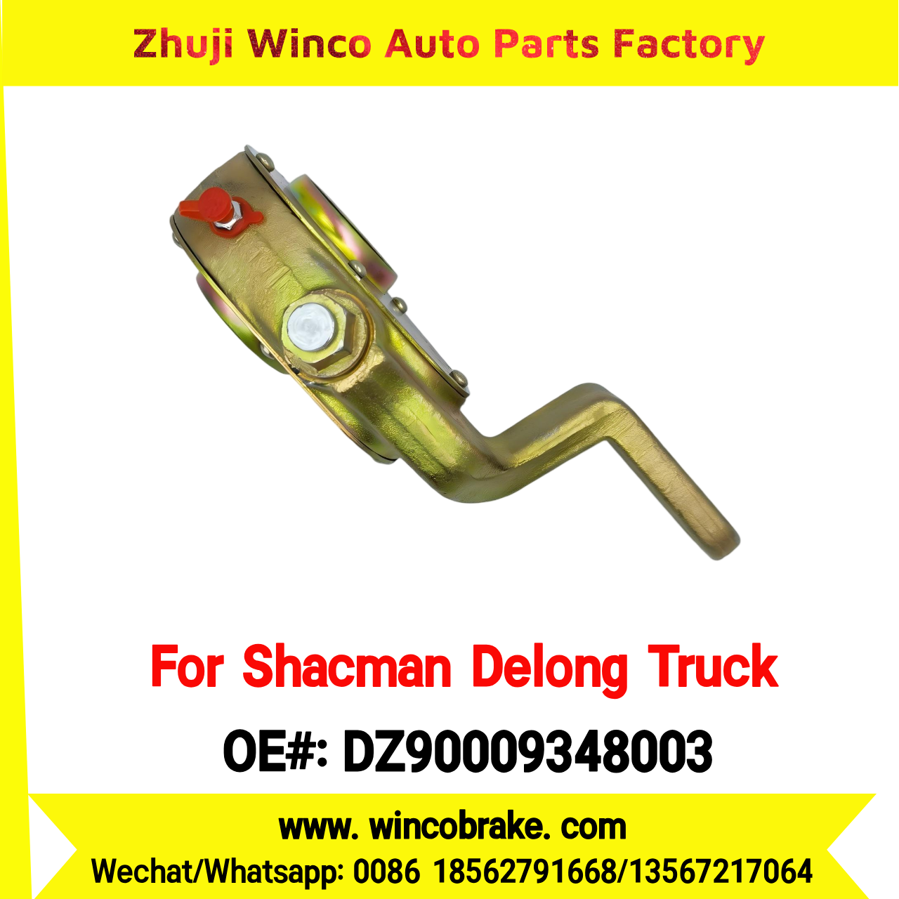Winco OEM DZ90009348003 Manual Slack Adjuster for Suit to Front Shacman Delong X3000 Truck Spare Parts Left 14 Teeth