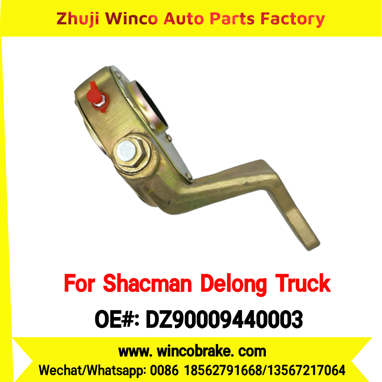 Winco OEM DZ90009440003 Manual Slack Adjuster for Suit to Front Shacman Delong M3000 Truck Spare Parts Left 14 Teeth