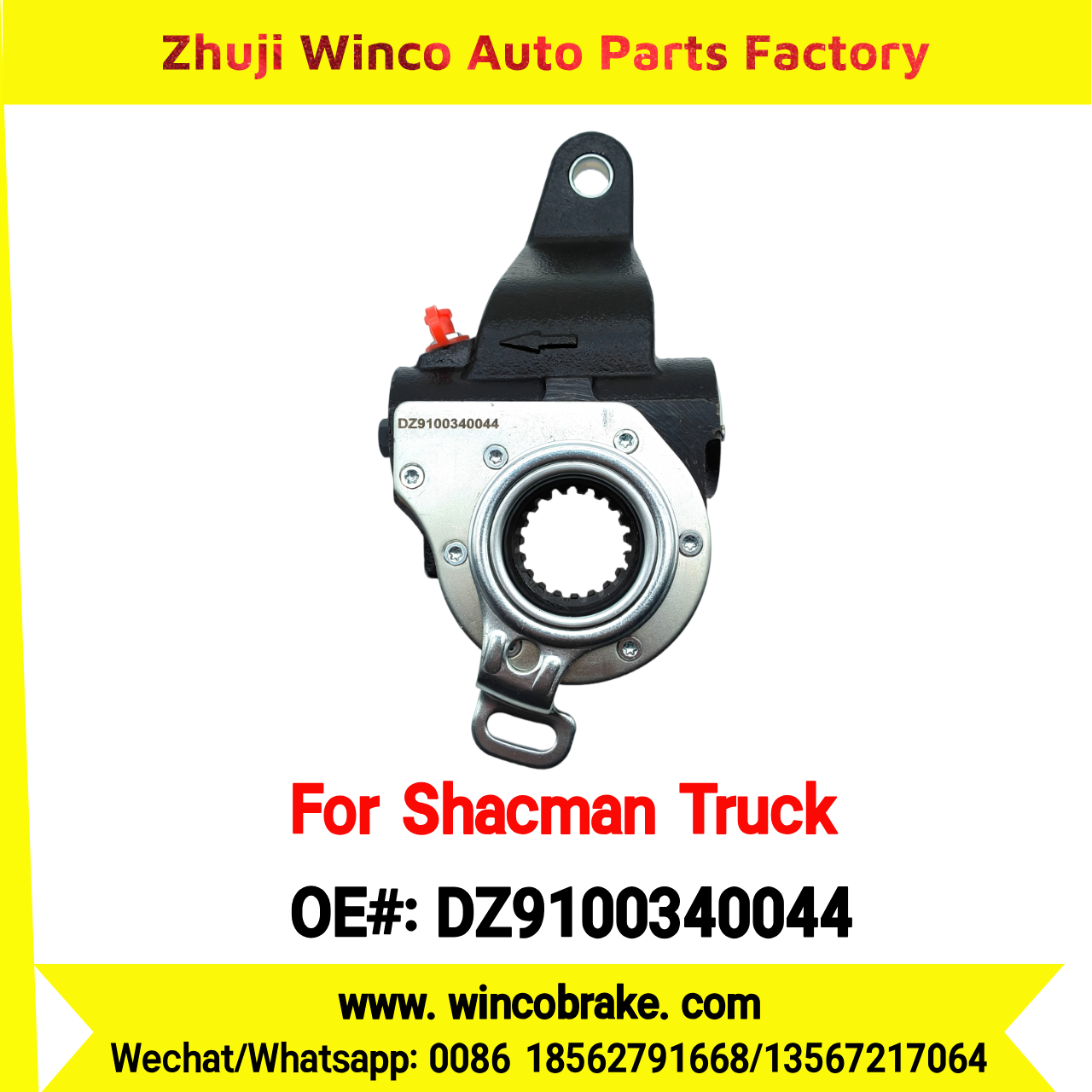 Winco OEM DZ9100340044 Automatic Slack Adjuster for Suit to Shacman Truck X3000 Rear Right 19 Teeth Spare Parts