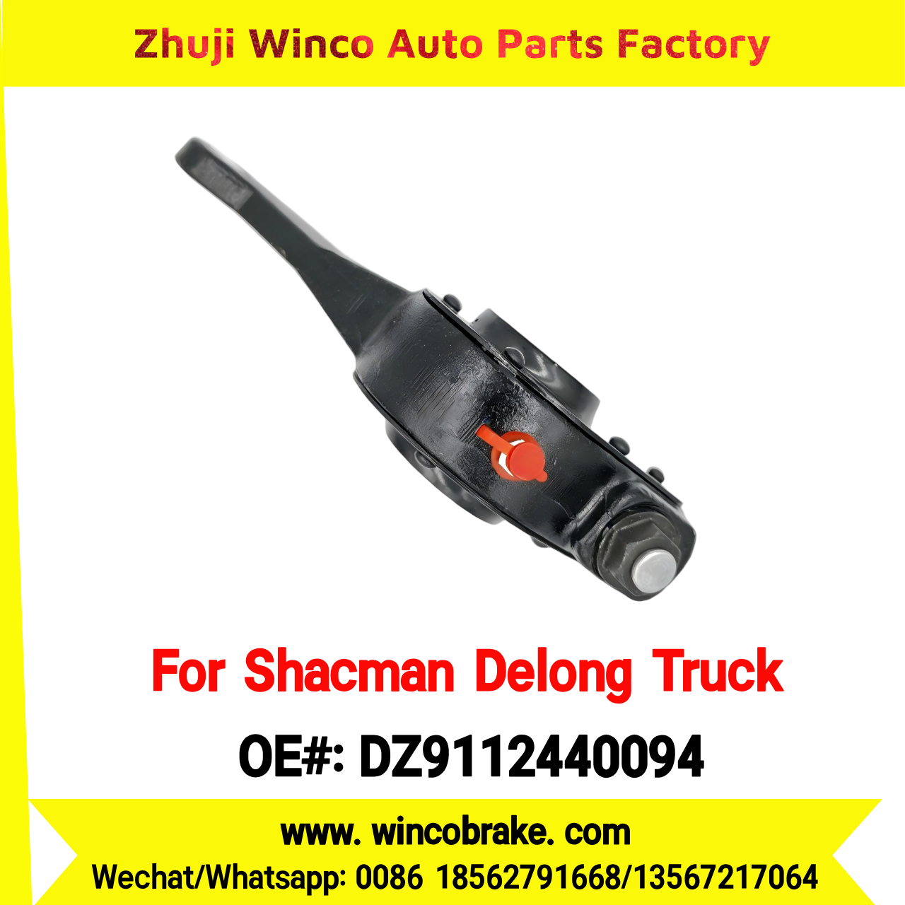 Winco OEM DZ9112440094 Manual Slack Adjuster for Suit to Front Shacman Delong F3000 Truck Spare Parts Front 26 Teeth