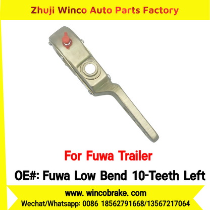 Winco OEM Fuwa Low Bend 10-Teeth Left Manual Slack Adjuster for Suit to China Fuwa Trailer 3 Hole 10 Teeth Brake Systems