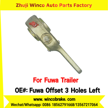 Winco OEM Fuwa Offset 3 Holes Left Manual Slack Adjuster for Suit to China Fuwa Trailer 3 Hole 10 Teeth Brake Systems