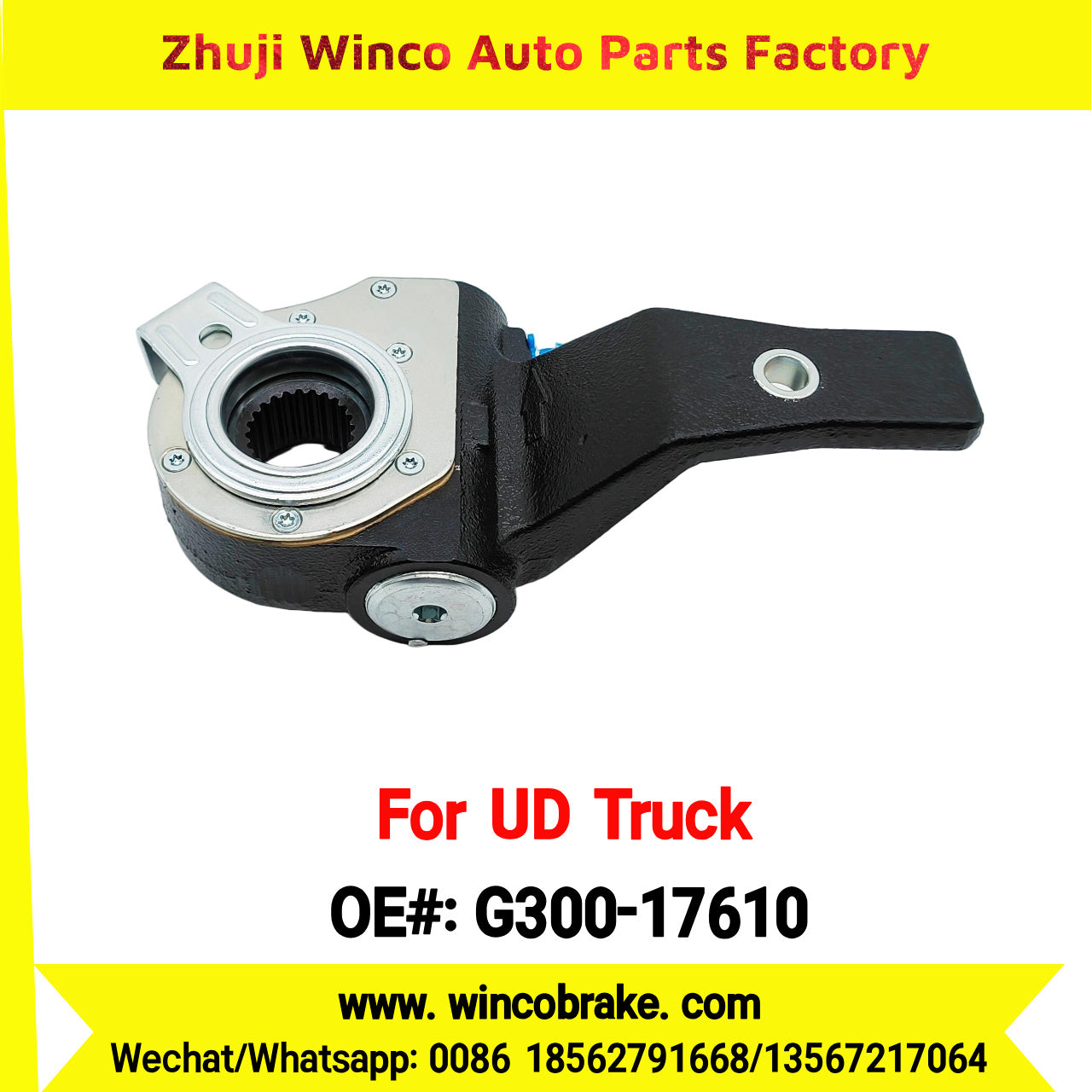 Winco OEM G300-17610 Automatic Slack Adjuster for Suit to UD Truck to Southeast Asia Market 1 Hole 24 Teeth