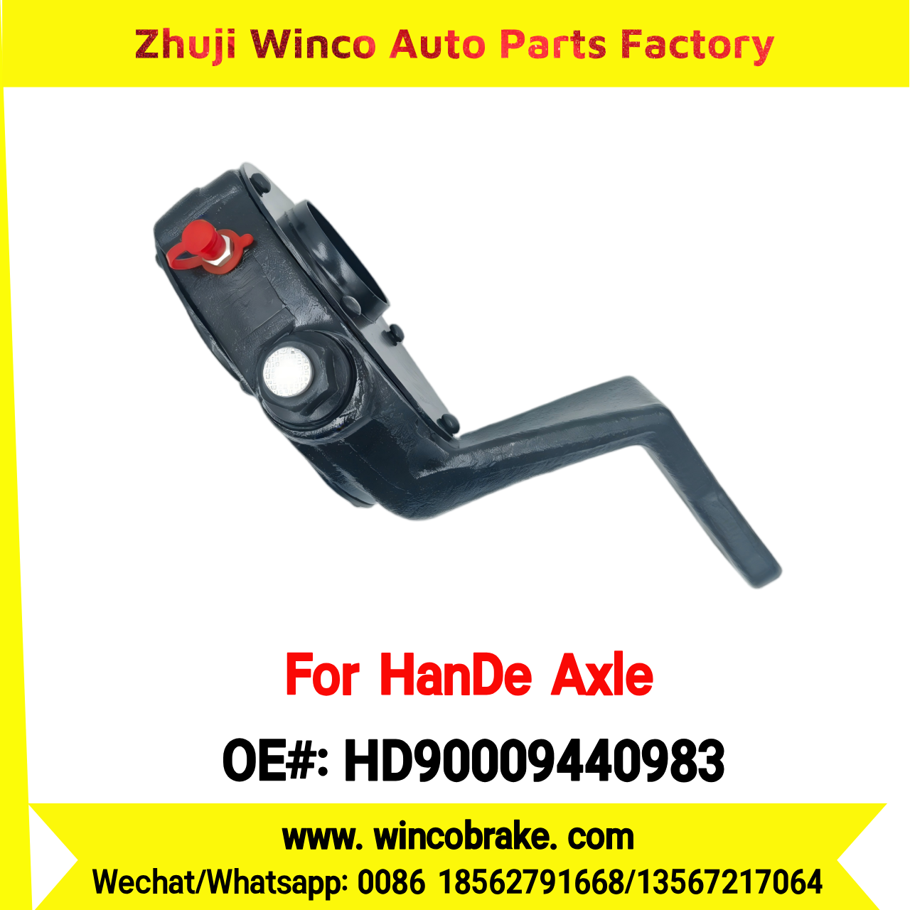 Winco OEM HD90009440983 Manual Slack Adjuster for Suit to China HanDe Axle 2 Hole 19 Teeth Brake Systems