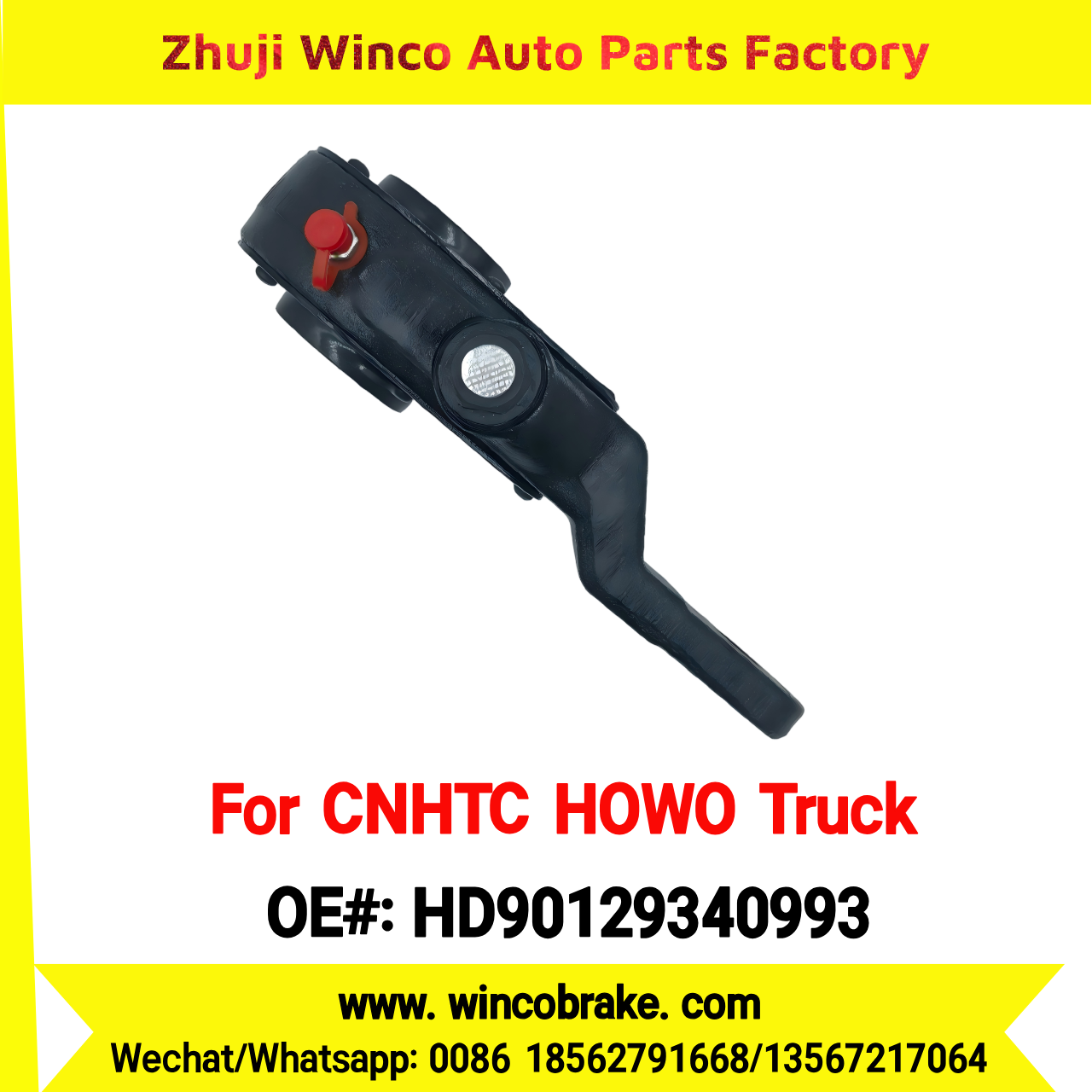 Winco OEM HD90129340993 Manual Slack Adjuster for Auto Adjusting Arm for CNHTC HOWO Truck Spare Parts HOWO MAX Left 26 Teeth