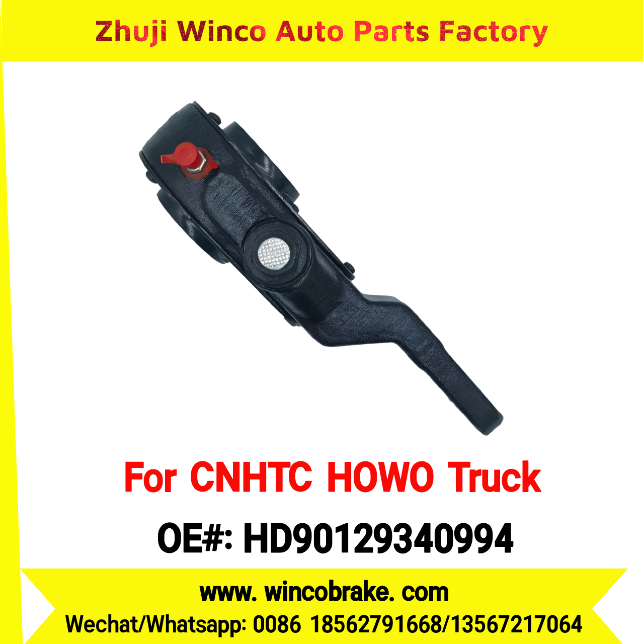Winco OEM HD90129340994 Manual Slack Adjuster for Auto Adjusting Arm for CNHTC HOWO Truck Spare Parts HOWO MAX Right 26 Teeth