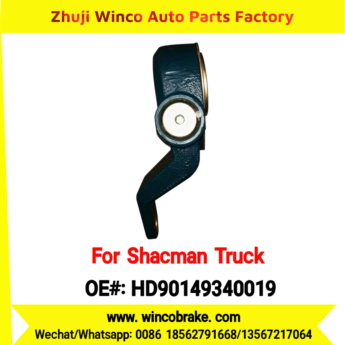 Winco OEM HD90149340019 Automatic Slack Adjuster for Suit to Shacman Truck X3000 Rear Right Axle 19 Teeth Spare Parts