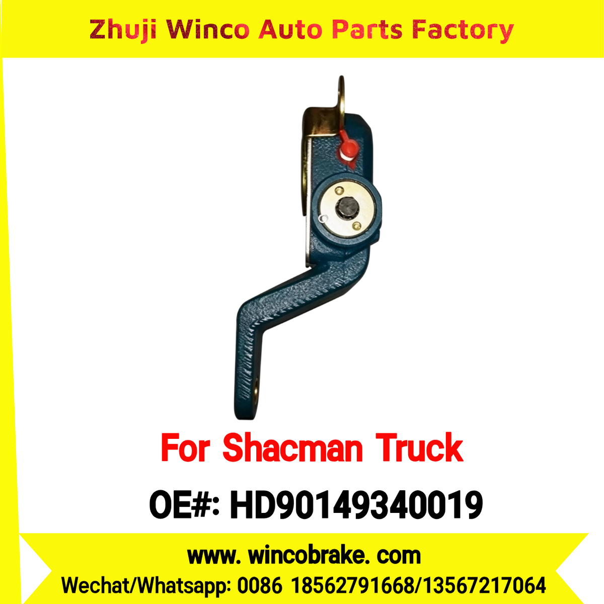 Winco OEM HD90149340019 Automatic Slack Adjuster for Suit to Shacman Truck X3000 Rear Right Axle 19 Teeth Spare Parts