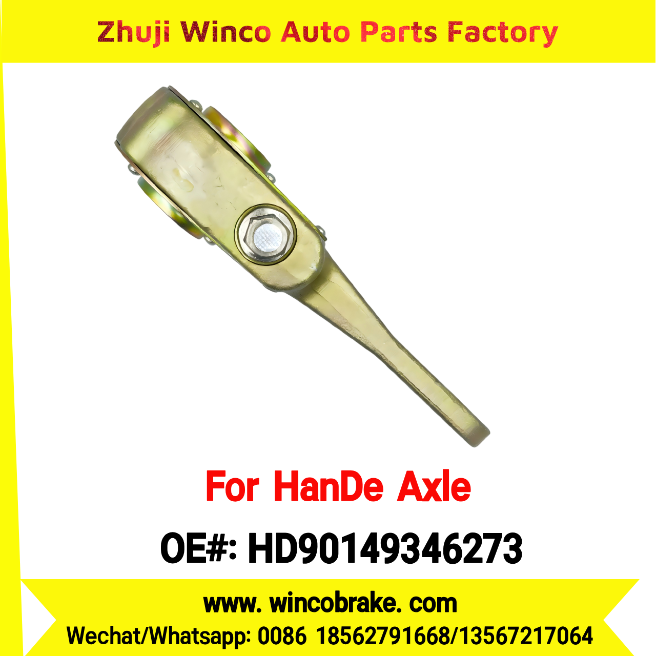 Winco OEM HD90149346273 Manual Slack Adjuster for Suit to China HanDe Axle 35T Back New 6273 1 Hole 19 Teeth Brake Systems