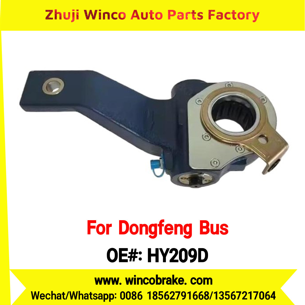 Winco OEM HY209D Supply Rear Brake Slack Adjuster Suit to YUTONG ZK6129H/ZK6119HA