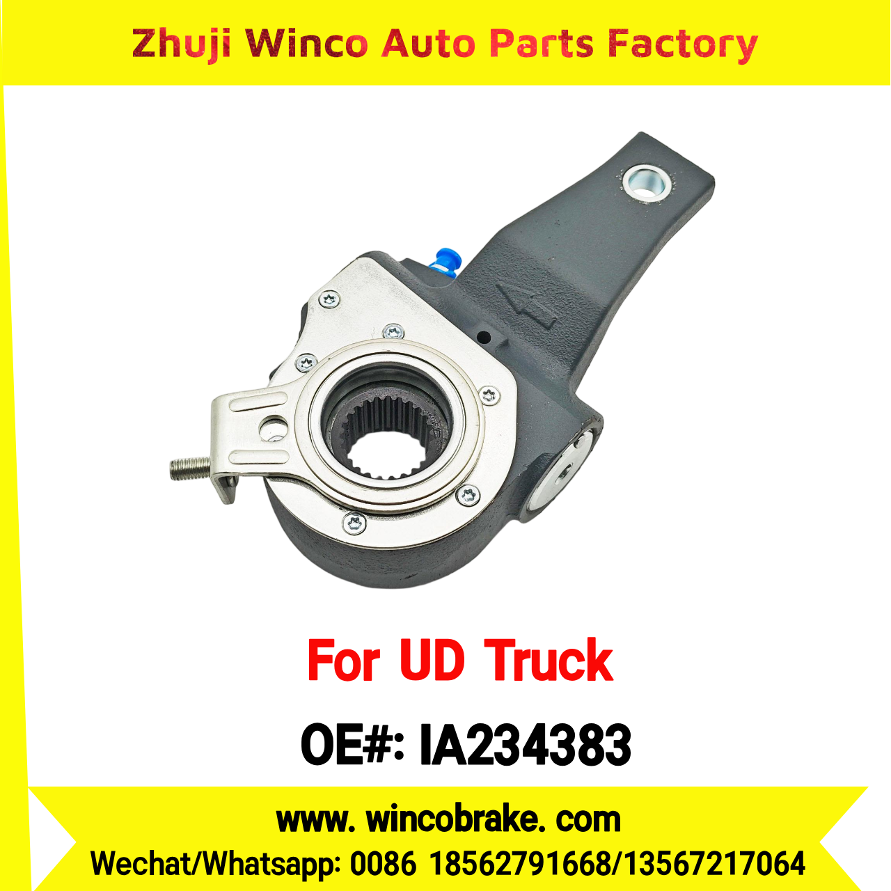 Winco OEM IA234383 Automatic Slack Adjuster for Suit to UD Truck to Southeast Asia Market 1 Hole Small 24 Teeth