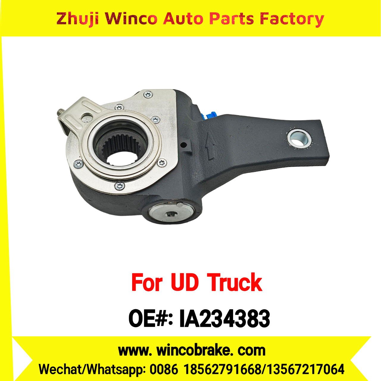 Winco OEM IA234383 Automatic Slack Adjuster for Suit to UD Truck to Southeast Asia Market 1 Hole Small 24 Teeth