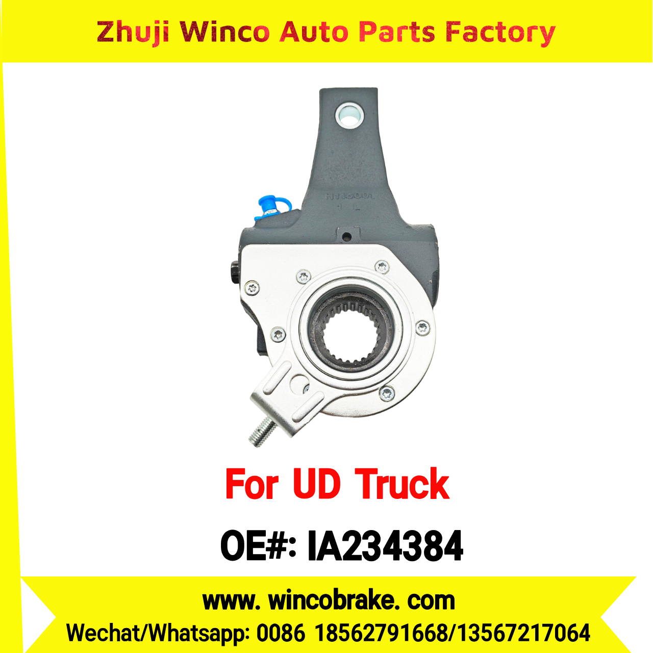 Winco OEM IA234384 Automatic Slack Adjuster for Suit to UD Truck to Southeast Asia Market 1 Hole Small 24 Teeth