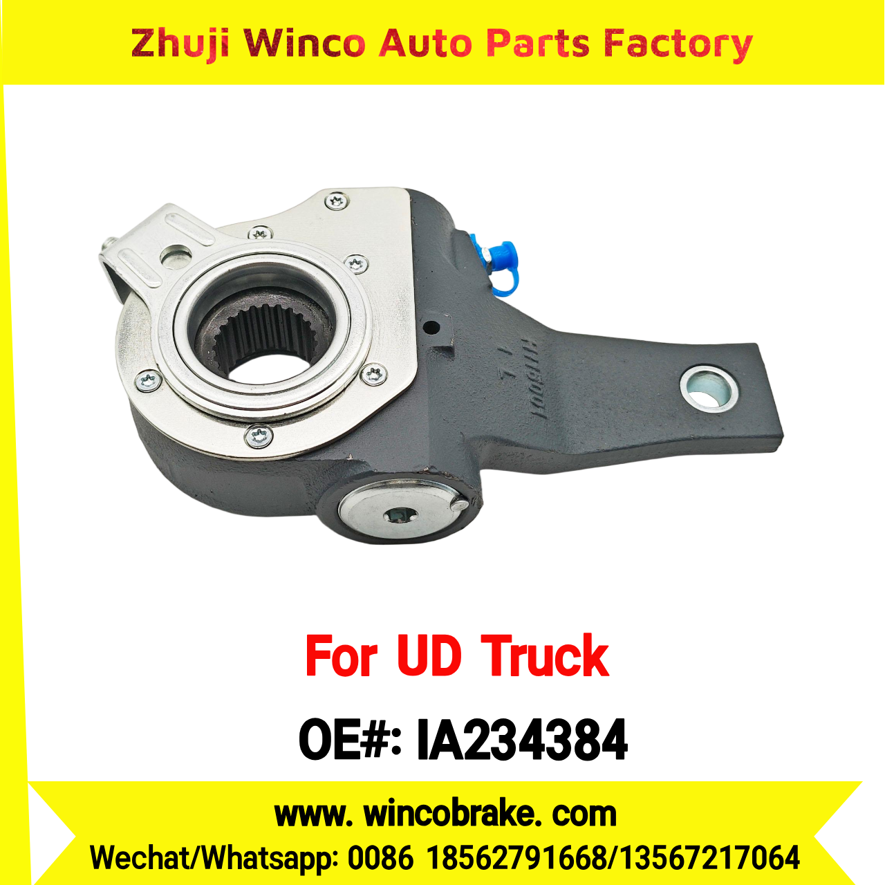 Winco OEM IA234384 Automatic Slack Adjuster for Suit to UD Truck to Southeast Asia Market 1 Hole Small 24 Teeth