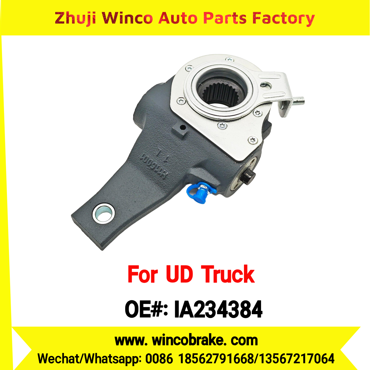 Winco OEM IA234384 Automatic Slack Adjuster for Suit to UD Truck to Southeast Asia Market 1 Hole Small 24 Teeth