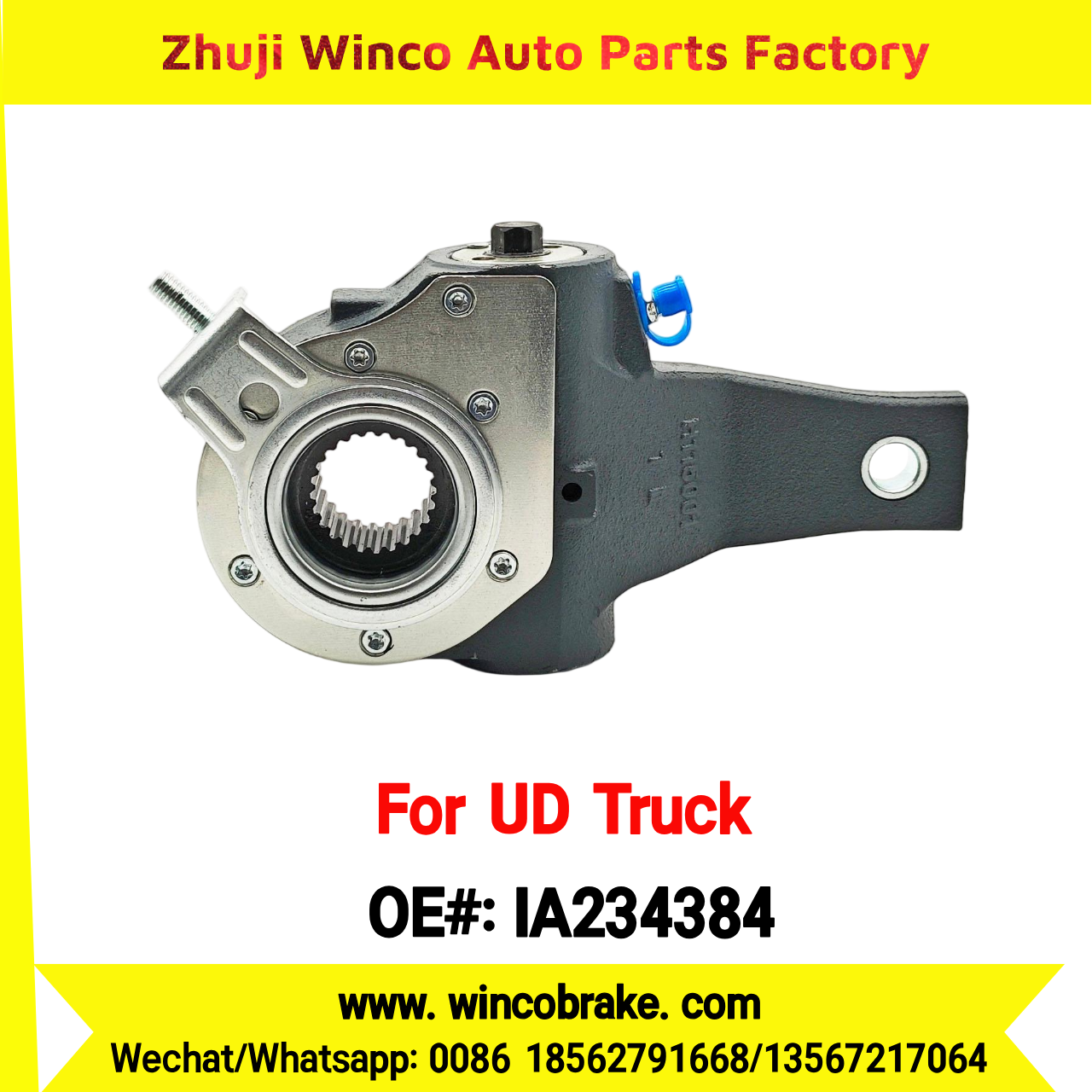 Winco OEM IA234384 Automatic Slack Adjuster for Suit to UD Truck to Southeast Asia Market 1 Hole Small 24 Teeth