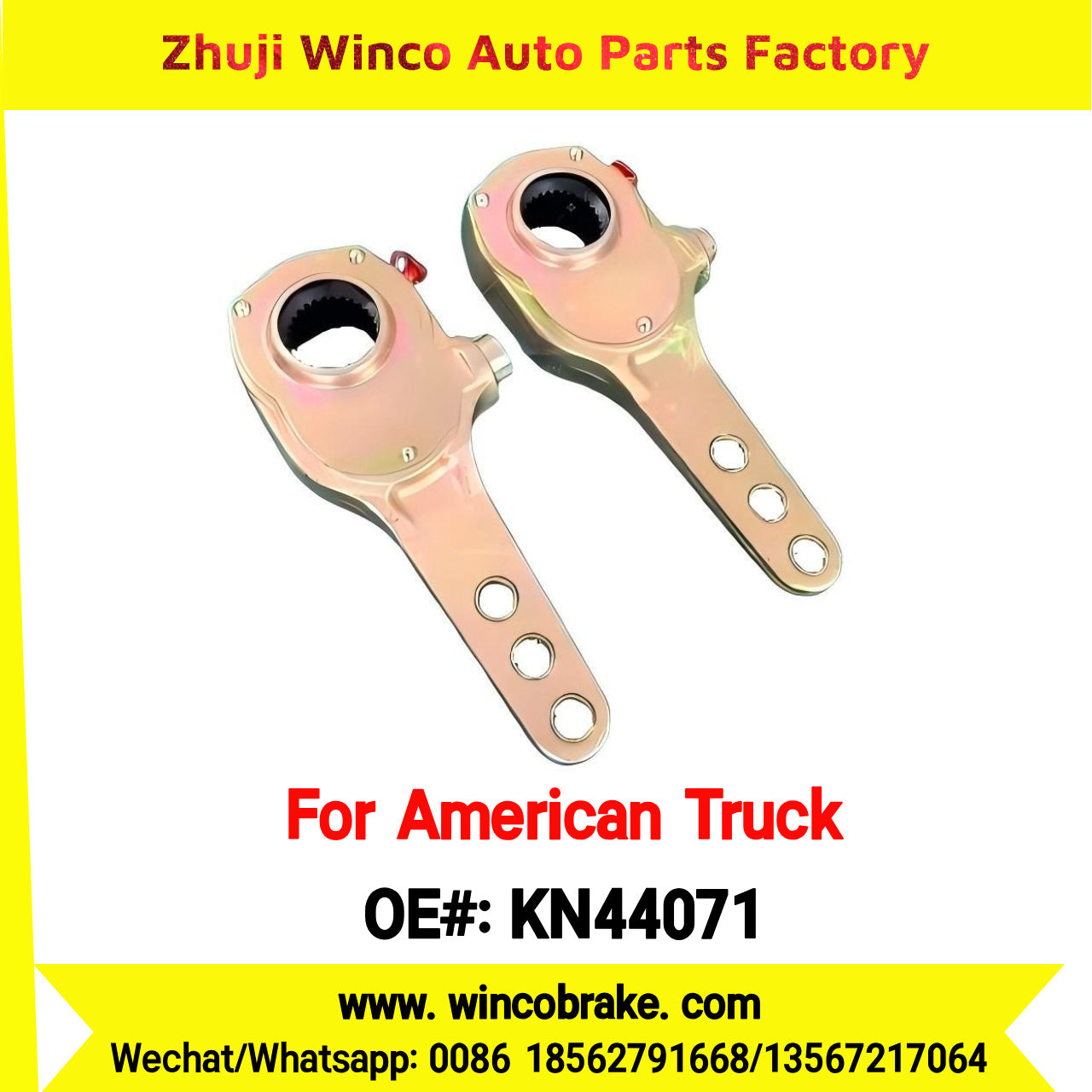 Winco OEM KN44071 Factory Supply HEAVY TRUCK & TRACTOR Manual Slack Adjuster Model 282411 New Condition