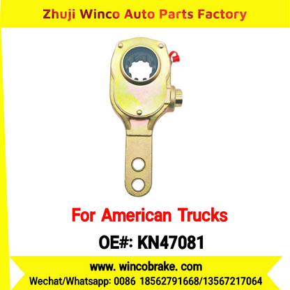 Winco OEM KN47081 Manual Brake Slack Adjuster Semi Truck Trailer 2 Holes 10 Spline Brake Systems Accessory American Trucks Type USA HEAVY DUTY To Replace Haldex KN47081