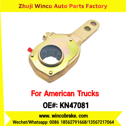 Winco OEM KN47081 Manual Brake Slack Adjuster Semi Truck Trailer 2 Holes 10 Spline Brake Systems Accessory American Trucks Type USA HEAVY DUTY To Replace Haldex KN47081