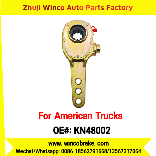 Winco OEM KN48002 Manual Brake Slack Adjuster Semi Truck Trailer 1-1/4'' Small 10 Teeth Brake Systems Accessory American Trucks Type USA HEAVY DUTY To Replace Haldex
