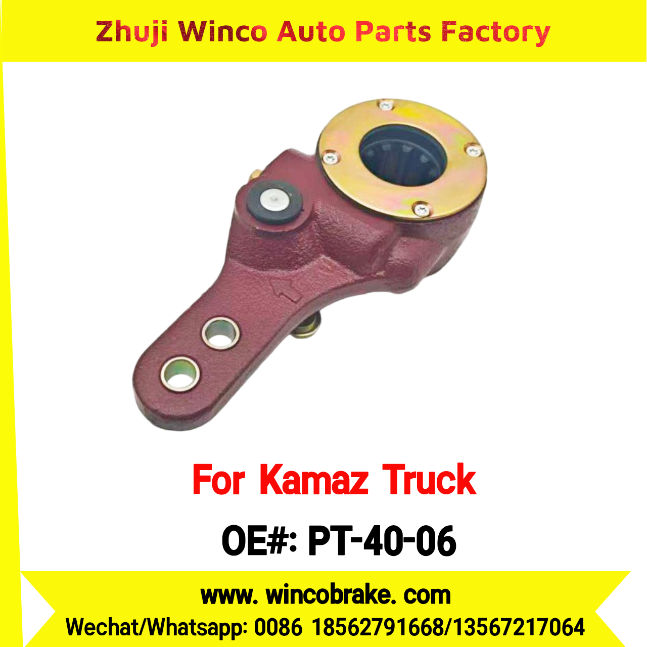 Winco OEM PT-40-06 Automatic Slack Adjuster for 10 Teeth KAMAZ Truck ПАЗ, КрАЗ, КАвЗ to Replace HALDEX Russian Heavy Duty