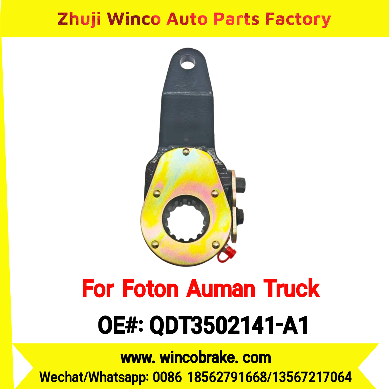 Winco OEM QDT3502141-A1 Manual Slack Adjuster for Suit to Chinese Foton Auman Truck 14 Teeth