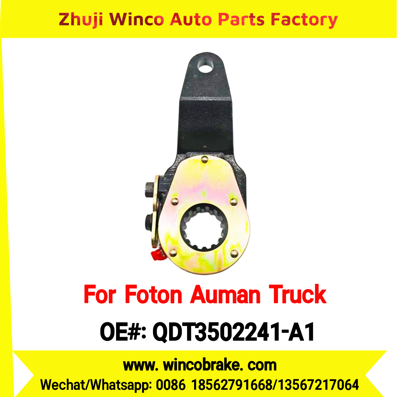 Winco OEM QDT3502241-A1 Manual Slack Adjuster for Suit to Chinese Foton Auman Truck 14 Teeth