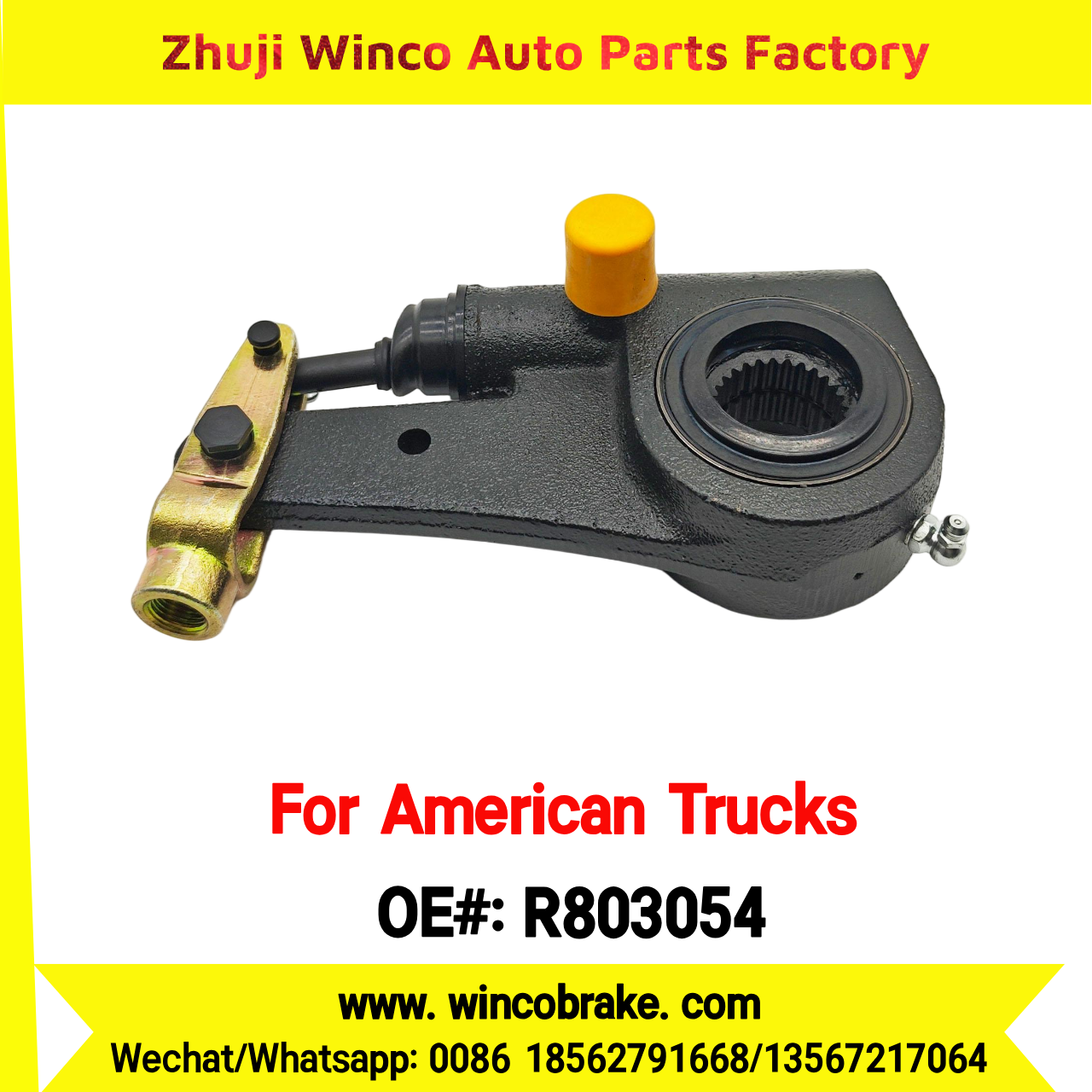 Winco OEM R803054 Automatic Slack Adjuster for Truck Brake Systems 6''- 28 TEETH TYPE 1 Meritor R803055 Replacement SUIT TO AMERICAN TRUCKS