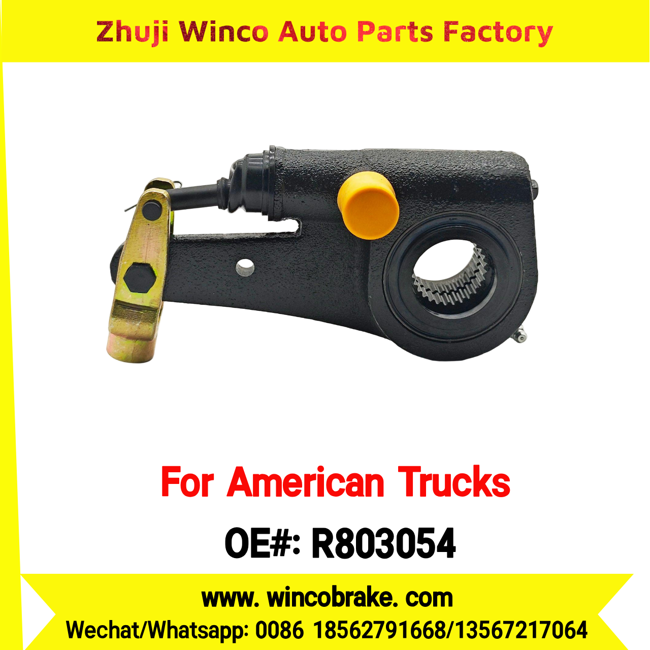 Winco OEM R803054 Automatic Slack Adjuster for Truck Brake Systems 6''- 28 TEETH TYPE 1 Meritor R803055 Replacement SUIT TO AMERICAN TRUCKS
