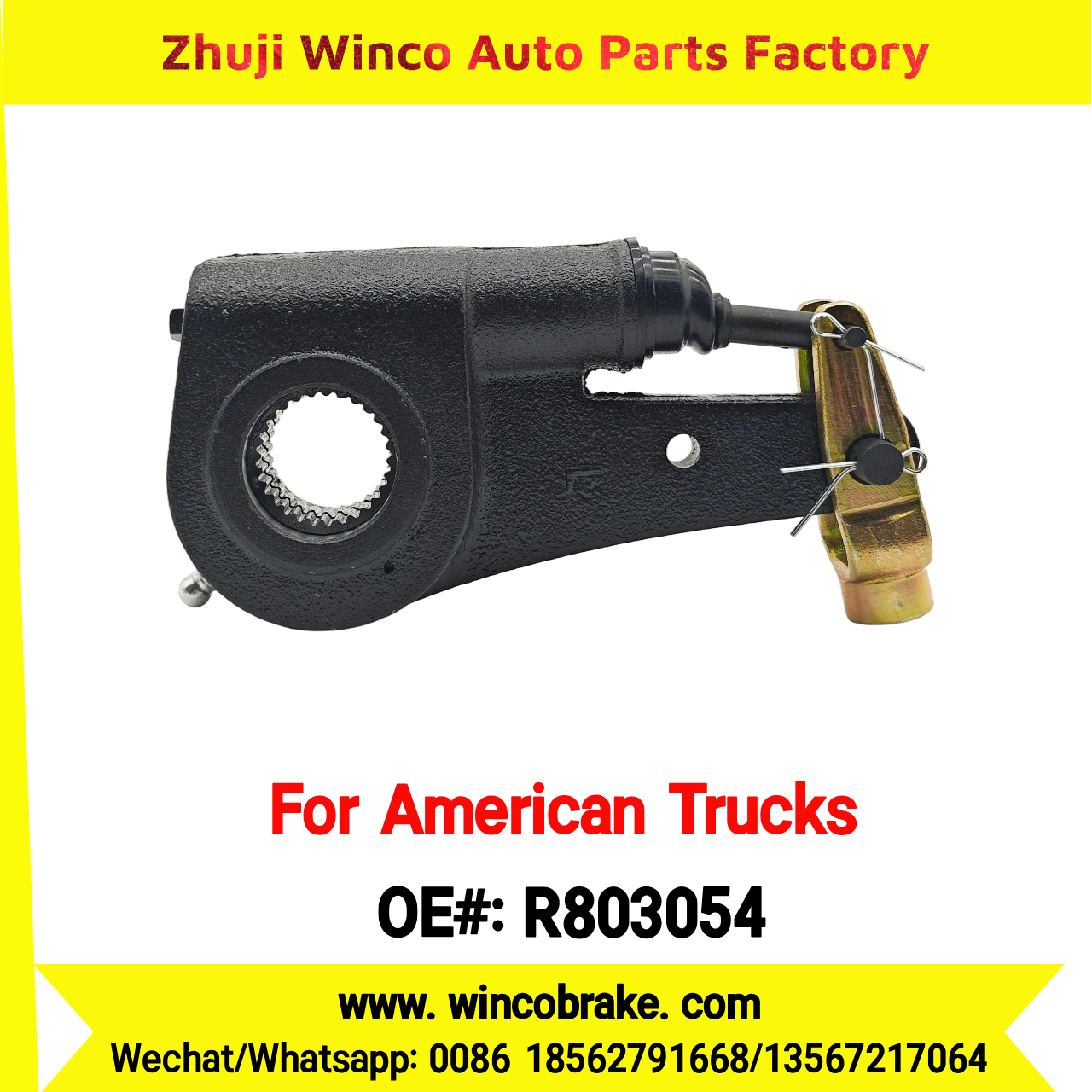 Winco OEM R803054 Automatic Slack Adjuster for Truck Brake Systems 6''- 28 TEETH TYPE 1 Meritor R803055 Replacement SUIT TO AMERICAN TRUCKS
