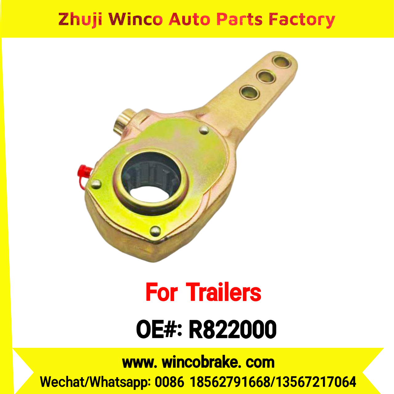 Winco OEM R822000 Manual Slack Adjuster for Suit to INTERNATIONAL/FREIGHTLINER/MACK TRUCKS 3 Holes 10 Teeth SPARE PARTS