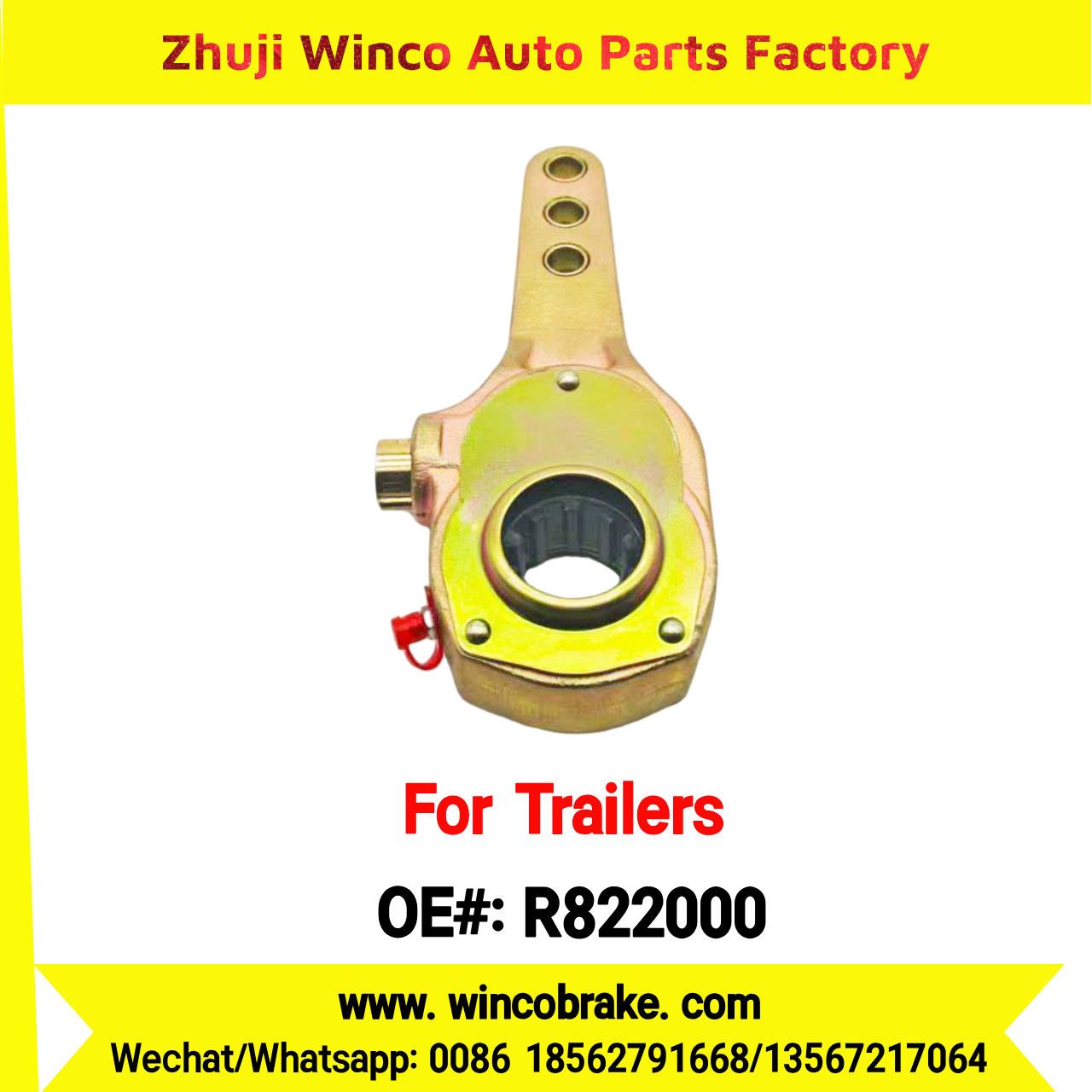 Winco OEM R822000 Manual Slack Adjuster for Suit to INTERNATIONAL/FREIGHTLINER/MACK TRUCKS 3 Holes 10 Teeth SPARE PARTS
