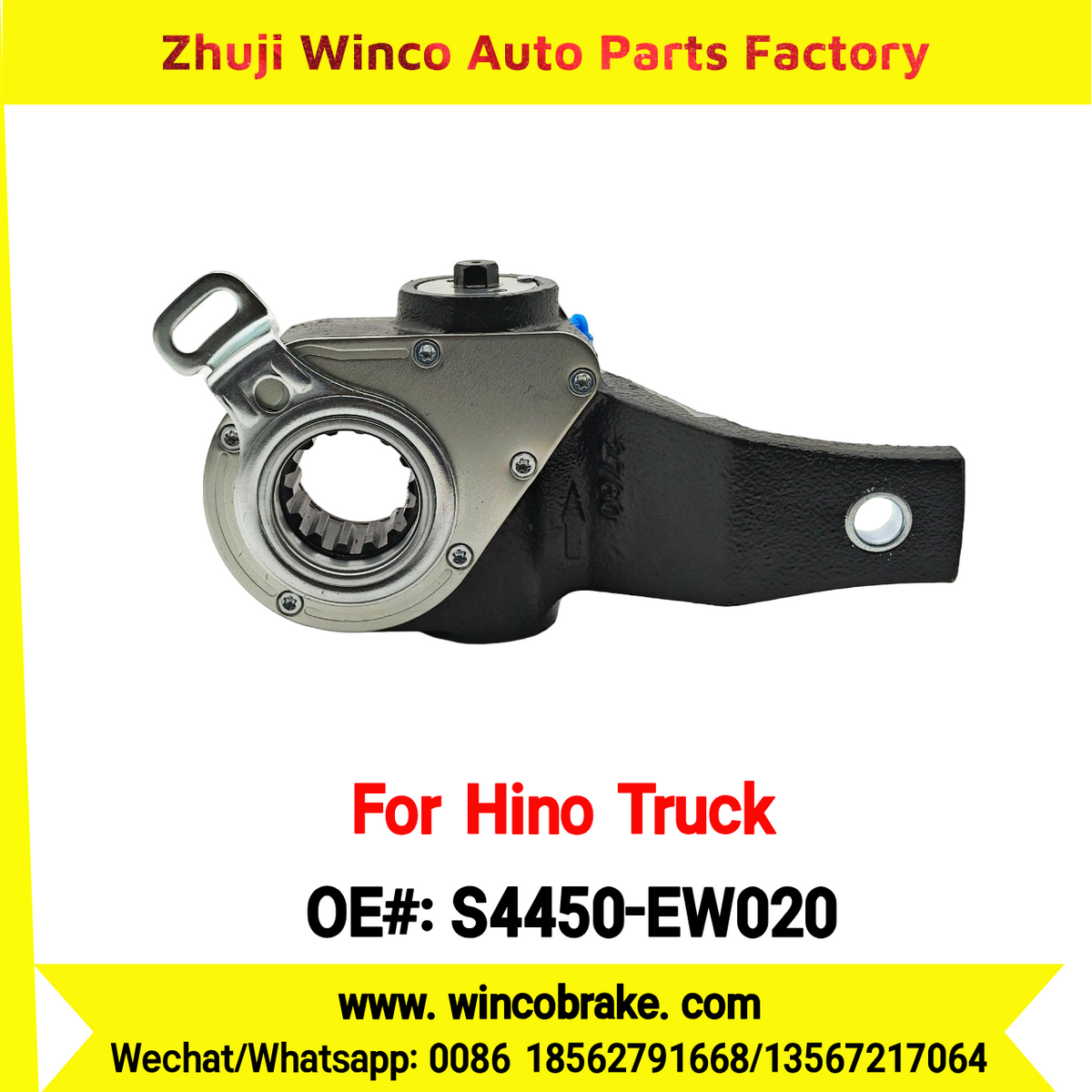 Winco OEM S4450-EW020 Automatic Slack Adjuster Suit to Japanese HINO Truck 500 Series 14 Teeth Spare Parts To Replace Haldex Slack Adjuster Hino 500