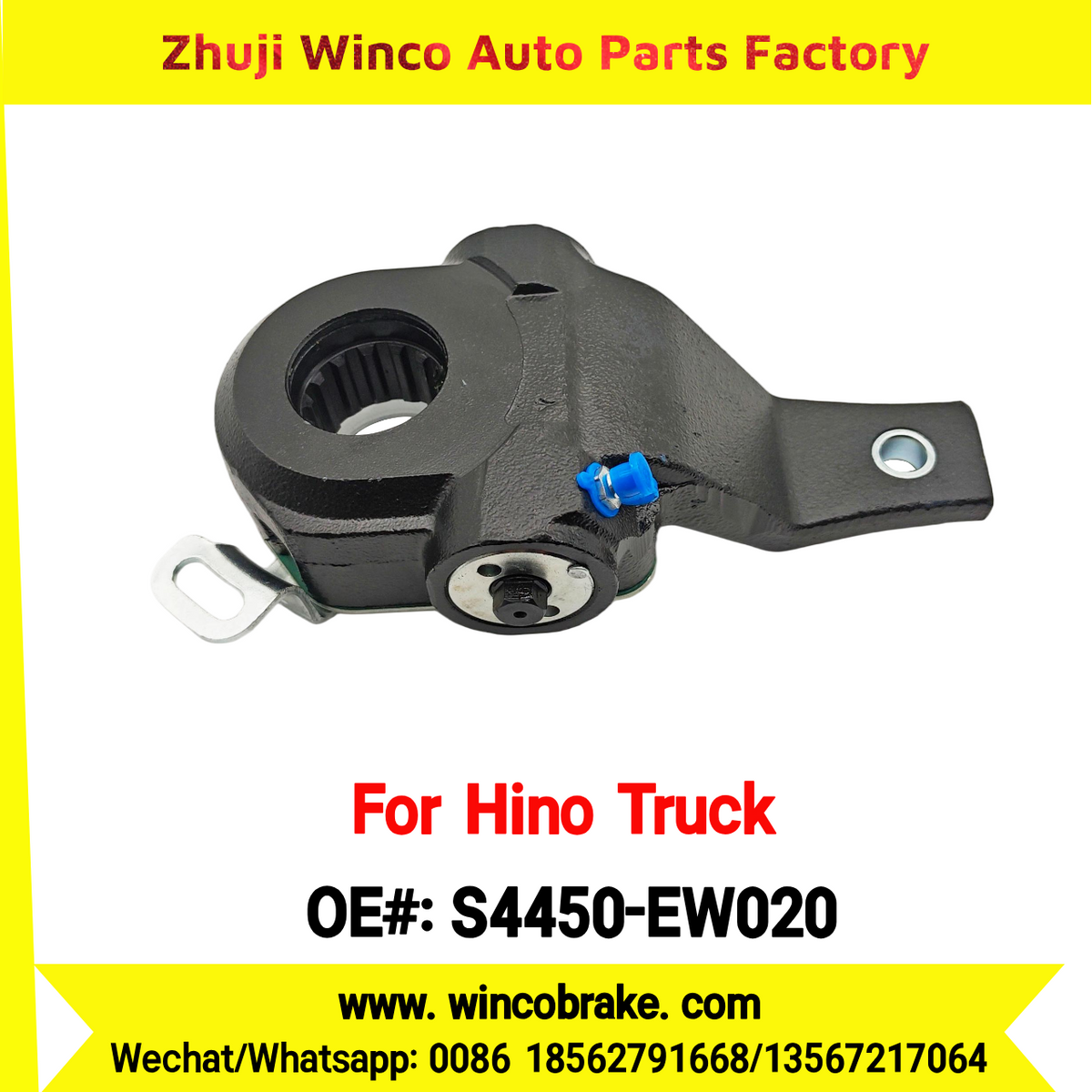 Winco OEM S4450-EW020 Automatic Slack Adjuster Suit to Japanese HINO Truck 500 Series 14 Teeth Spare Parts To Replace Haldex Slack Adjuster Hino 500